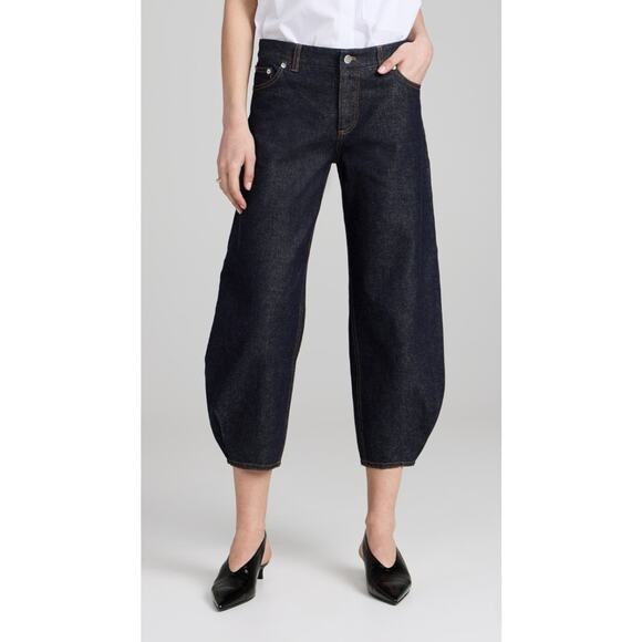 Tibi Indigo Denim Brancusi Jean Barrel Blue Women’s Size 32 / 14US NWT - Picture 4 of 16
